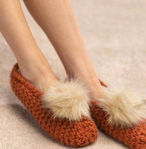 Ruggine knitted slippers